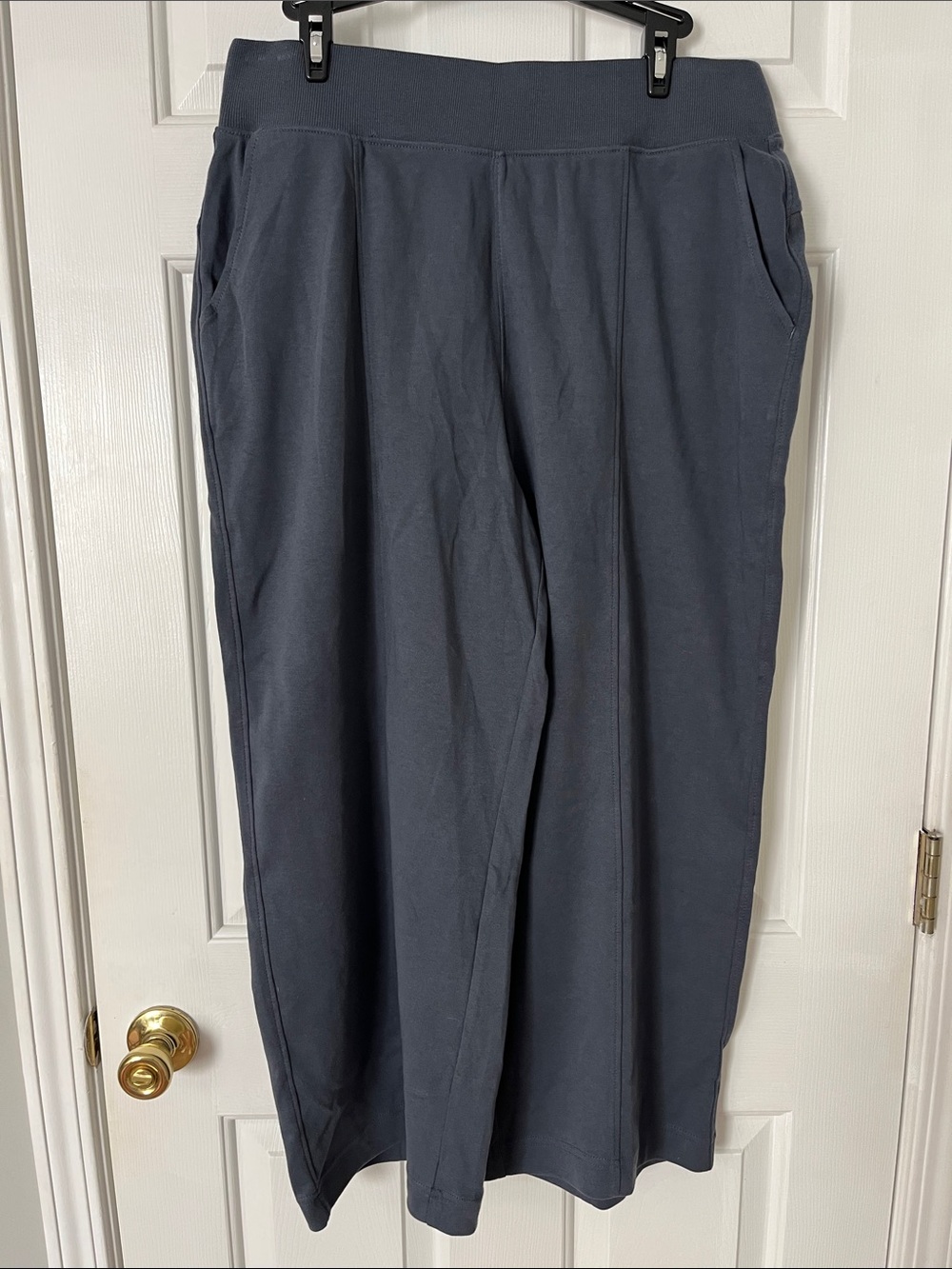 Pact Organic Cotton Airplane Pintuck Wide Leg Pant Size Large Minimalist